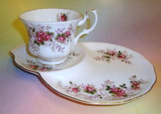Royal Albert Lavender Rose Tennis Snack Set Tea Cup and Saucer Set 