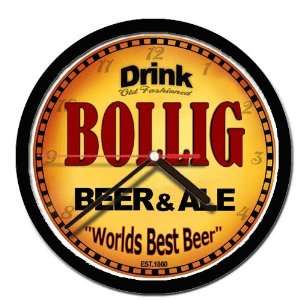  BOLLIG beer and ale cerveza wall clock 