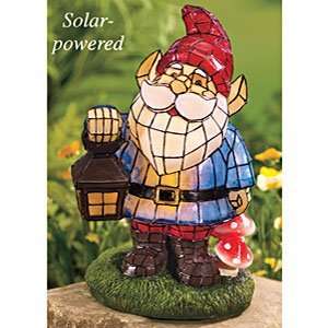  Solar Mosaic Gnome Patio, Lawn & Garden
