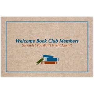 WELCOME BOOK CLUB MEMBERS DOORMAT Patio, Lawn & Garden