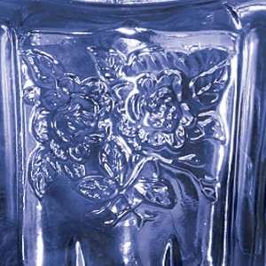 DEPRESSION STYLE COBALT BLUE GLASSWARE BISCUIT JAR NEW  