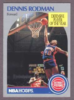 DENNIS RODMAN   90 NBA HOOPS   DEF. P.O.Y.   #109   EX  