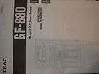 Teac GF 680 Compact Hi Fi Stereo System Manual W848