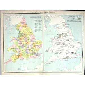   Map England Parliamentary Representation Boroughs 1891
