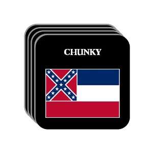  US State Flag   CHUNKY, Mississippi (MS) Set of 4 Mini 