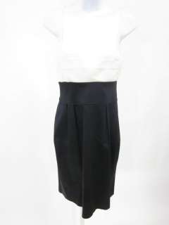 JONES NEW YORK Ivory Black Pleated Dress Sz 10  