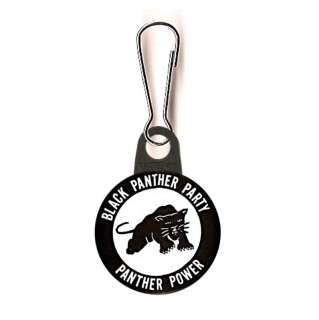 BLACK PANTHER PARTY ZIPPER PULL + FREE 1 BUTTON  