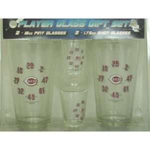  Cincinnati Reds MLB Pint & Shot Glass Gift Set Sports 