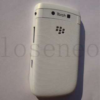 White Full Housing Cover Case For Blackberry Torch 9800  