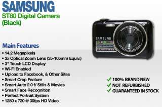 Samsung ST80, Black Point & Shoot Specifications