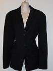 Rena Rowan womens size 10 stretch Wool Black Blazer/Jacket