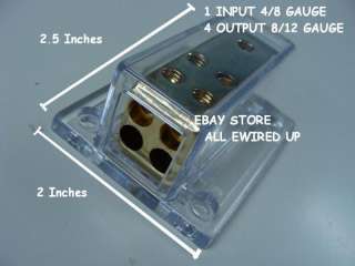 IN 4 OUT Power Distribution Block 4 8 10 12 Gauge  