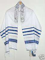 Tallit Messianic PRAYER SHAWL 18X72 Gold/Blue +GIFT NEW  