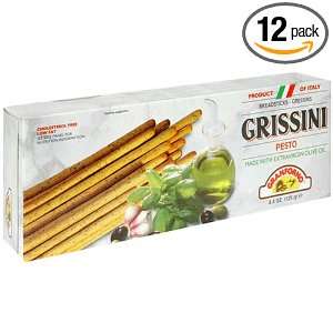 Granforno Breadsticks, Pesto, 4.4 Ounce Boxes (Pack of 12)  