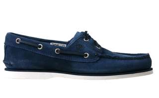   Mens Shoes 42574 Classic 2 Eye Boat Blue Suede Boat Shoes  