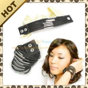 NW Fashion 13 Multi Layer Cuff Bracelet Bangle Set BL A  