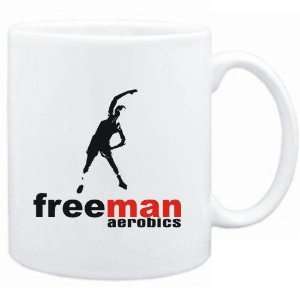    Mug White  FREE MAN  Aerobics  Sports