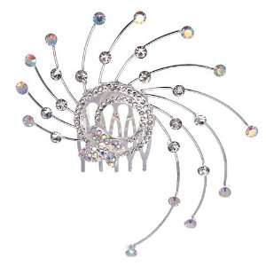  Marie France Silver Crystal Hair Comb Jewelry