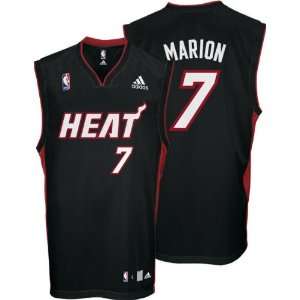  Shawn Marion Jersey adidas Black Replica #7 Miami Heat 