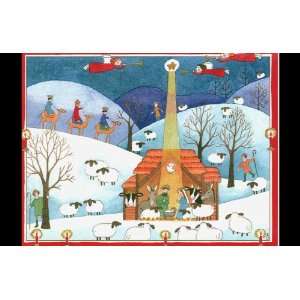   Nativity Christmas Scene with Sheep Christmas Cards