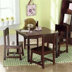 KidKraft Farmhouse Square Table and Four Chair Set in Cherry  