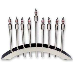   Hanukkah Menorah Stainless Steel with Separate Switches for Each Light