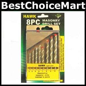 Pc Steinbohrer Masonry Drill Bit Set w/Case 768537955087  