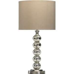   25 Gold Iron Table Lamp with Tan Cotton Shade 04123