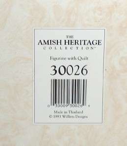 FOR SALE IS A BRAND NEW AMISH HERITAGE COLLECTION FIGURINE TAKING DOWN 