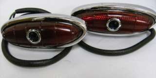 1949 1950 Ford Pass Car Deluxe Tail Lamps Blue Dot PAIR  