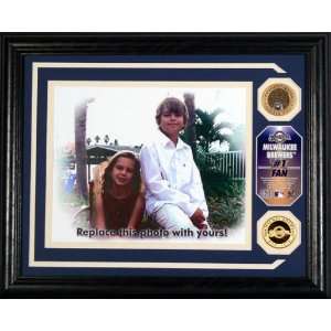 Milwaukee Brewers Personalized   #1 Fan   Photo Mint with a Gold Coin 