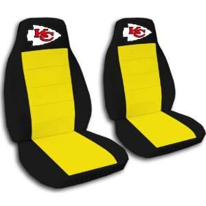 Black and yellow KANSAS CITY seat covers for a 1997 and 1998 Ford 