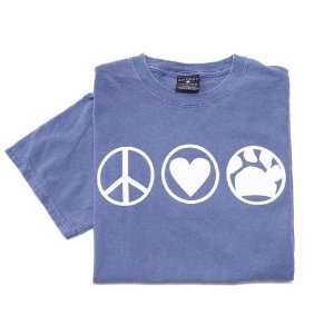  Peace Love with Dog Paw Short Sleeve