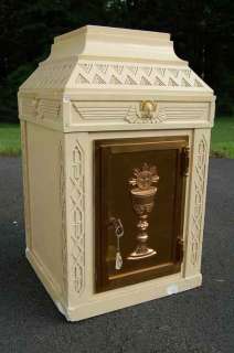 Nice older Tabernacle + 26 1/2 tall + + + chalice +  