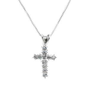  Britneys Classic CZ Cross Necklace Emitations Jewelry