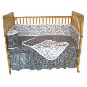  Tadpoles Black Toile 4 Piece Baby Crib Bedding Set Baby