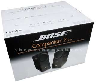 New Bose Companion II 2 Multimedia Computer Speakers System Black 