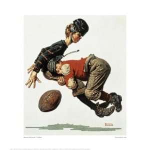  Norman Rockwell   Tackled Giclee