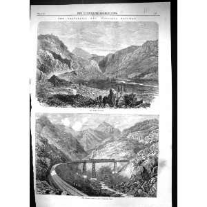  1864 Valparaiso Santiago Railway Tabon Incline Maquis 