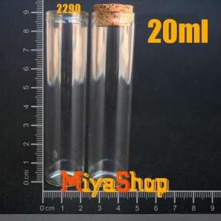 10 1000pcs Glass Bottle Vial Cork 20ml Test tube 2290  