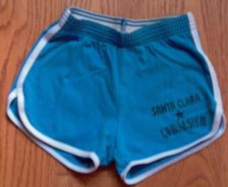 NO Boundaries girls shorts size XS 4/5 blue with white trim, strecht 