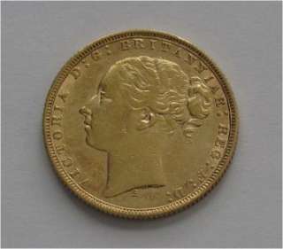 ENGLAND GOLD COIN SOVEREIGN VICTORIA 1873 XF SYDNEY  