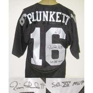  Jim Plunkett Autographed Uniform   Black Sb Xv Mvp 