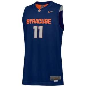   Syracuse Orange #11 Navy Blue Twilled Basketball Jersey Sports