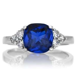    Millies Rose Cut Synthetic Sapphire Ring Emitations Jewelry