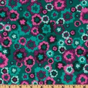  44 Wide Bryant Park Floral Teal/Multi Fabric By The Yard 