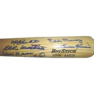  Hank Aaron   500 Home Run Club   Autographed Big Stick Bat 