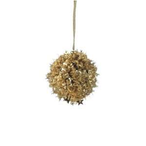  Club Pack of 12 Gold Spangle Christmas Ball Ornament 
