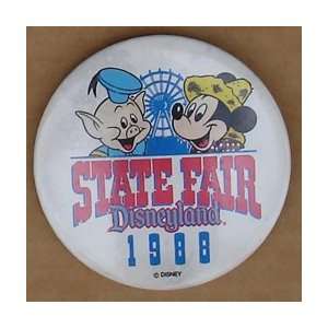  Mickey Mouse 1988 Disneyland State Fair 3 Button 