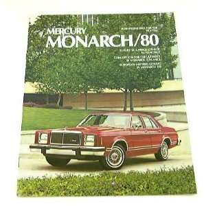  1980 80 Mercury MONARCH BROCHURE 2dr 4dr ESS Ghia 